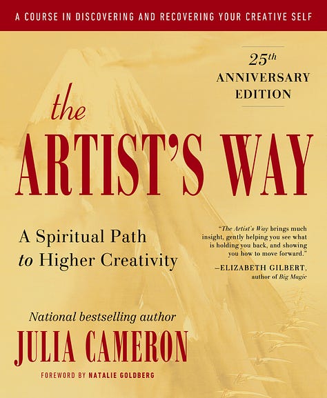 The Artist’s Way by Julia Cameron, Imaginable by Jane McGonigal, and The Awakened Brain by Lisa Miller