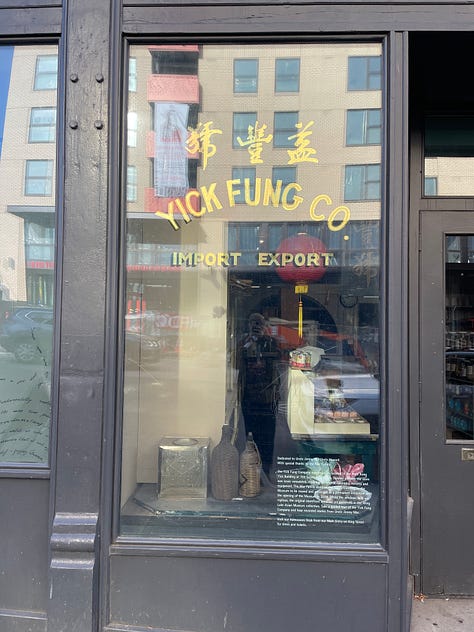 Groceries shelves the the Yick Fung Company in Seattle's International District.