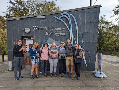 guided walk of the waterfalls of the BBNP with Wales Outdoors