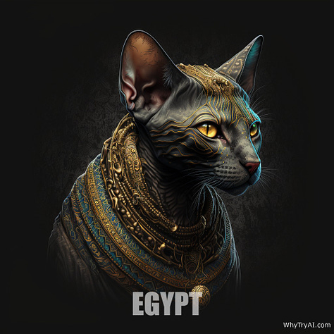 Egypt, Mexico, and Ukraine as cats