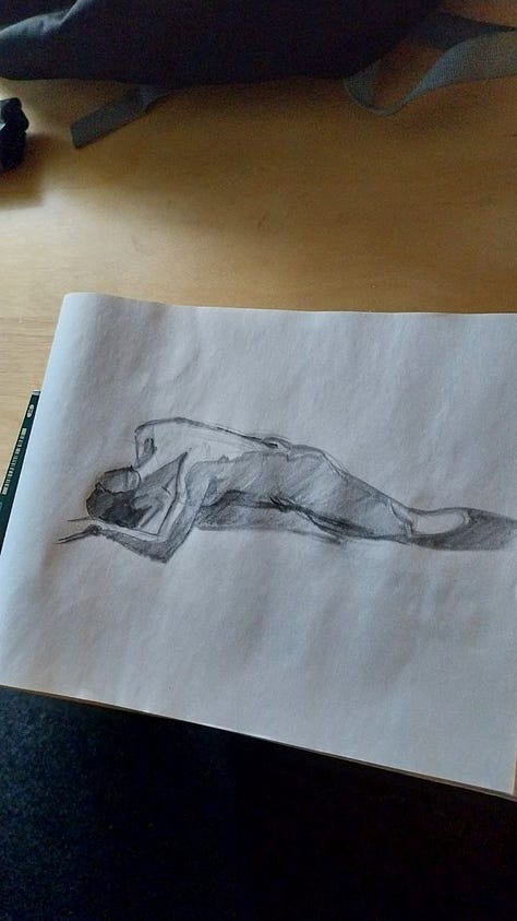 life drawings of nude female model