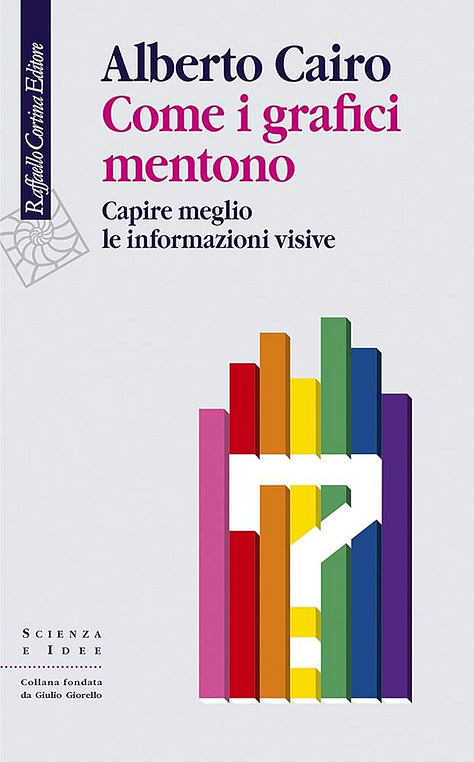 La copertina di Dare i numeri, la copertina di Come i grafici mentono, la copertina di Ti Spiego Il Dato