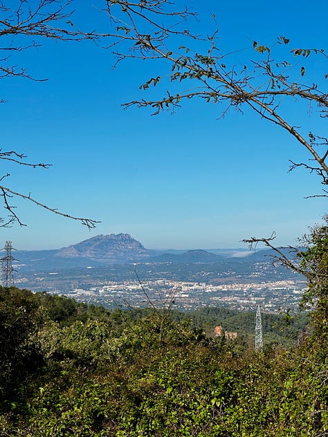 Hiking to the Tibidabo in Barcelona, Catalonia, Spain