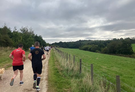 Gravelly path at the bottom of the course