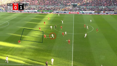 A frame-by-frame gallery of a goal scored by Tim Lemperle in the 2024-25 German second division