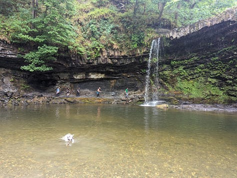 guided waterfall walk in the brecon beacons