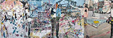 detail photos of paintings by Steve Harlow