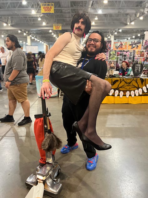 Photos of me at Tucson Comic Con with various friends