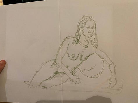 life model in cardiff life art drawing