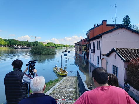 Pavia la piena del Ticino
