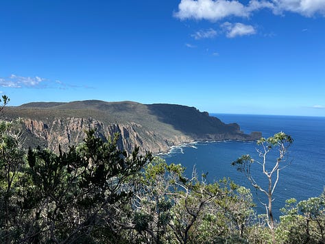 A gallery of images of our hike along the Three Capes of Tasmania - Day two