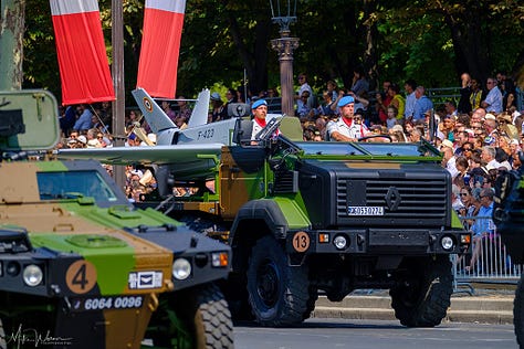 Bastille Day parade on the Champs Elysee in Paris