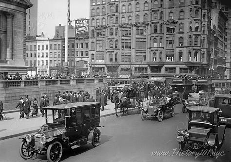 black and white photos of New York and the National Parks from 1901-1930