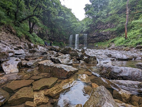 guided waterfall walk in the brecon beacons