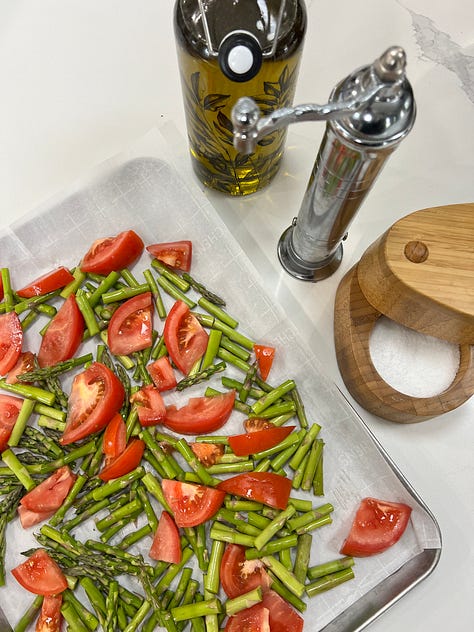 Roasted Asparagus and Tomatoes by Chef Bek Davis