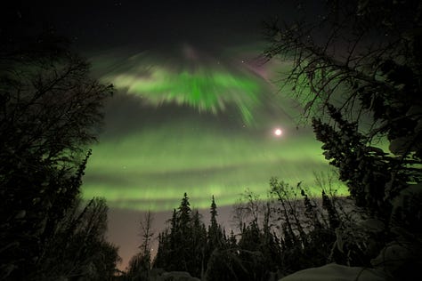 aurora borealis over Fairbanks, Alaska