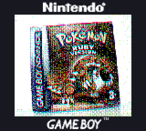 A selection of Pokémon video games, hardware, toys, and electronic devices, taken with the Game Boy Camera through colour lenses (Photo credit: Johto Times)