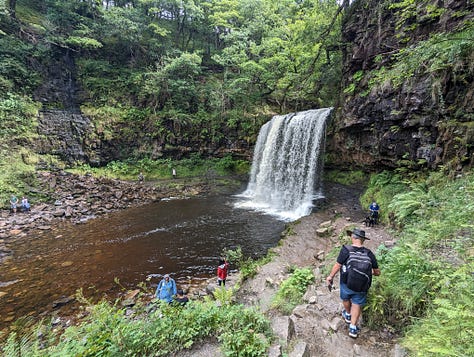 guided walk waterfalls brecon beacons