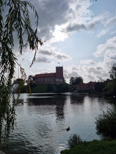 Foto's aan het meer en bij het slot van Kolding in Denemarken