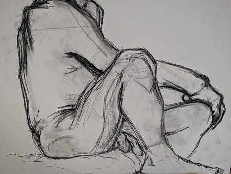 nude male life drawing in merthyr tydfil