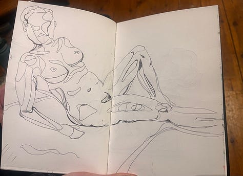 life drawing of female nude