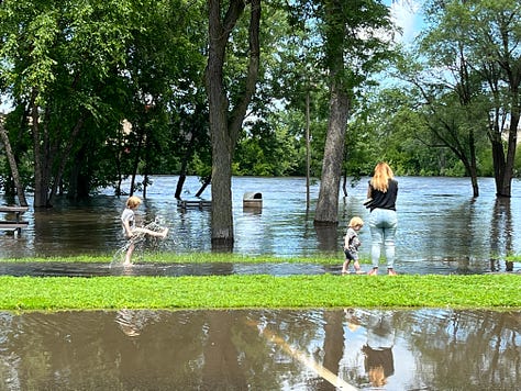 Cannon River flooding in Northfield