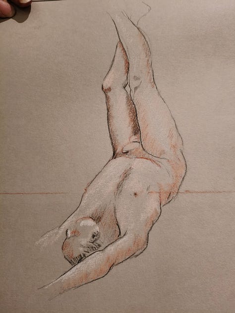 sketches of a life model