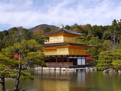 LEFT TO RIGHT: In Praise of Shadows, Basho, Kinkaku-ji (The Golden Temple) in Kyoto