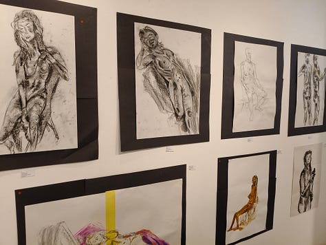 sketches of a life model