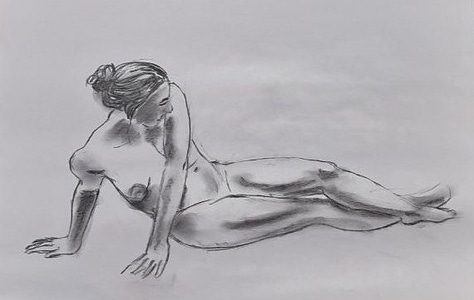 life drawings of a nude female model in cardiff