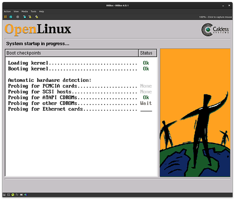 The Caldera Lizard, Linux Wizard, System Installation