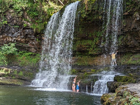 guided waterfall walk with Wales Outdoors in the Brecon Beacons