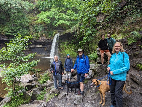 guided waterfall walking in the Brecon Beacons National Park