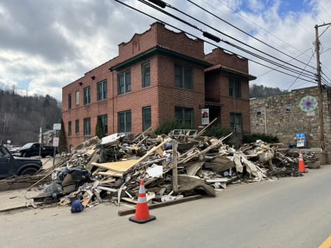 Images of Marshall, NC about two months after Hurricane Helene.