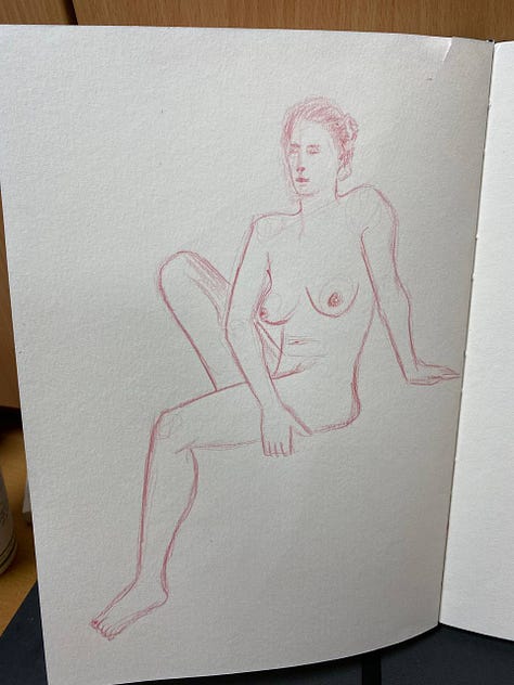 life model in cardiff life art drawing