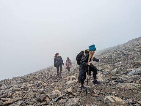 walking up Snowdon and Snowdon summit. 