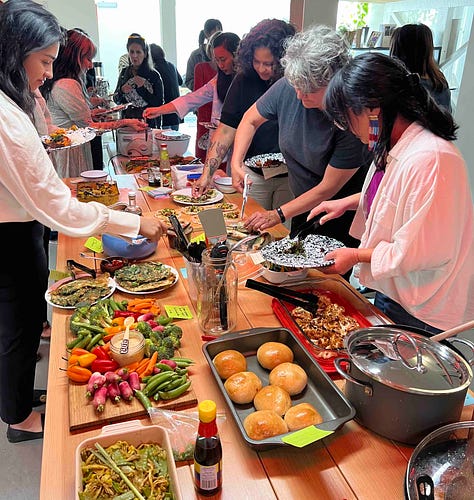 Ever-Green Vietnamese cookbook club celebration potluck