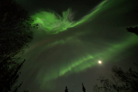 aurora borealis over Fairbanks, Alaska