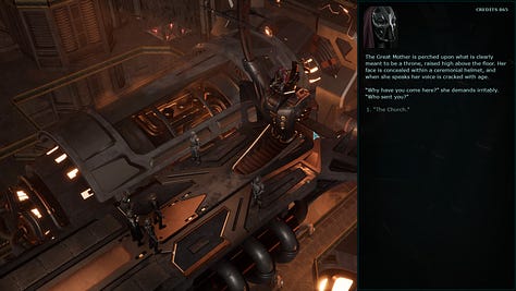 Screenshots of Colony Ship: A Post-Earth Role Playing Game.