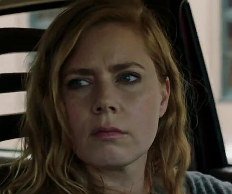 Still photos of actors playing the characters in the miniseries Sharp Objects. 