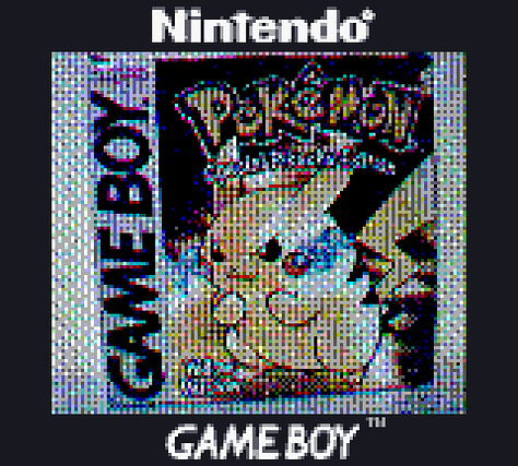 A selection of Pokémon video games, hardware, toys, and electronic devices, taken with the Game Boy Camera through colour lenses (Photo credit: Johto Times)