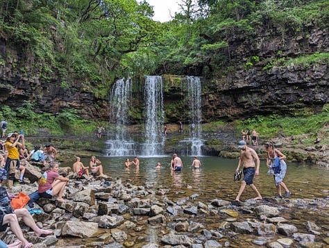 guided waterfall walk in the brecon beacons