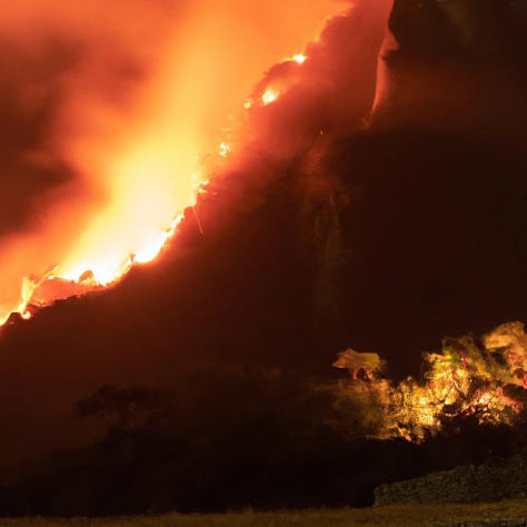 Machu Picchu on fire