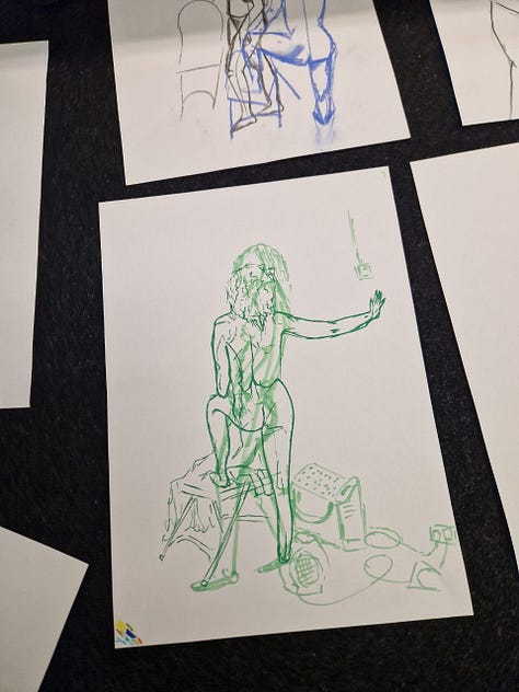life drawing female nude cardiff aberdare