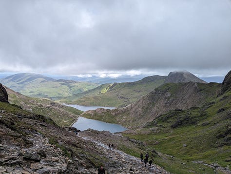 hikers on snowdon