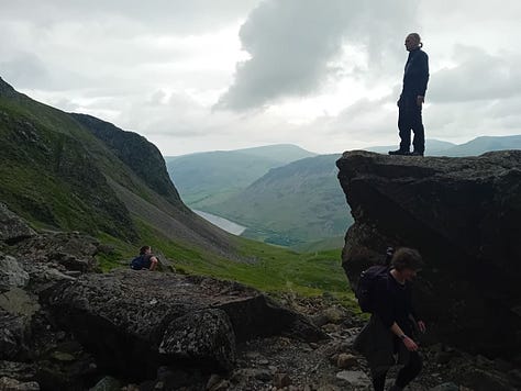 hikers on scafell pike