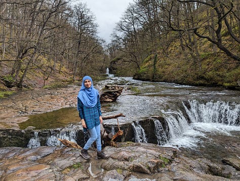 guided walk in the waterfalls area of the Brecon Beacons National Park