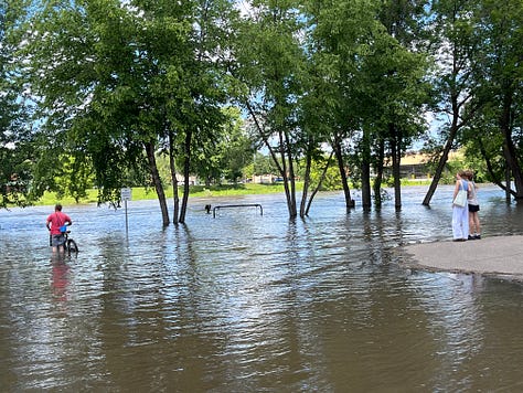 Cannon River flooding in Northfield