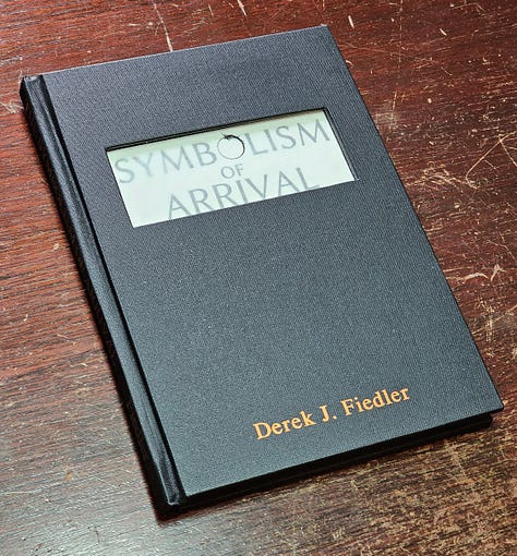 Photos of the prototype of 'Arrival & Exodus' deluxe harcover by Derek J Fiedler and Colin Miller