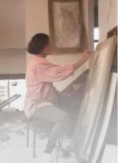 Three Artists painting or sculpting